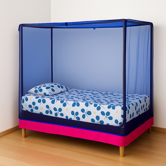 RN ENTERPRISE Polyester Material Washable Classic Single Bed (4 x 6 Feet) Mosquito Net