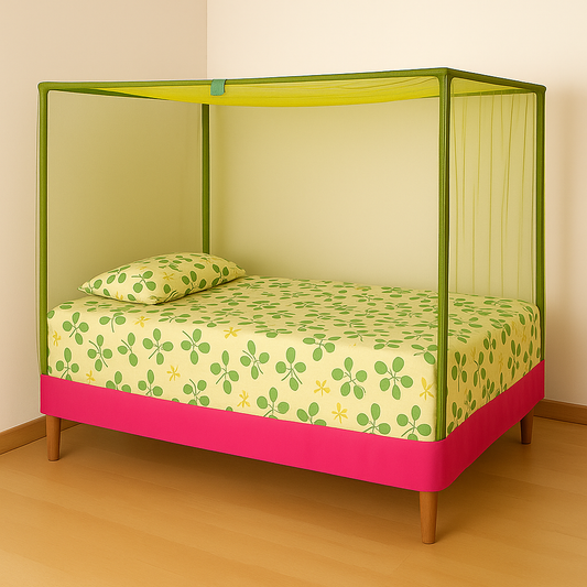 RN ENTERPRISE Polyester Adults Washable Portable and Compact Spacious Dimensions Mosquito Net