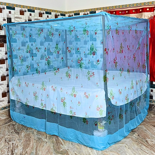 RN ENTERPRISE Polyester Adults Washable Classic Flower Designing (6 x 7) Mosquito Net